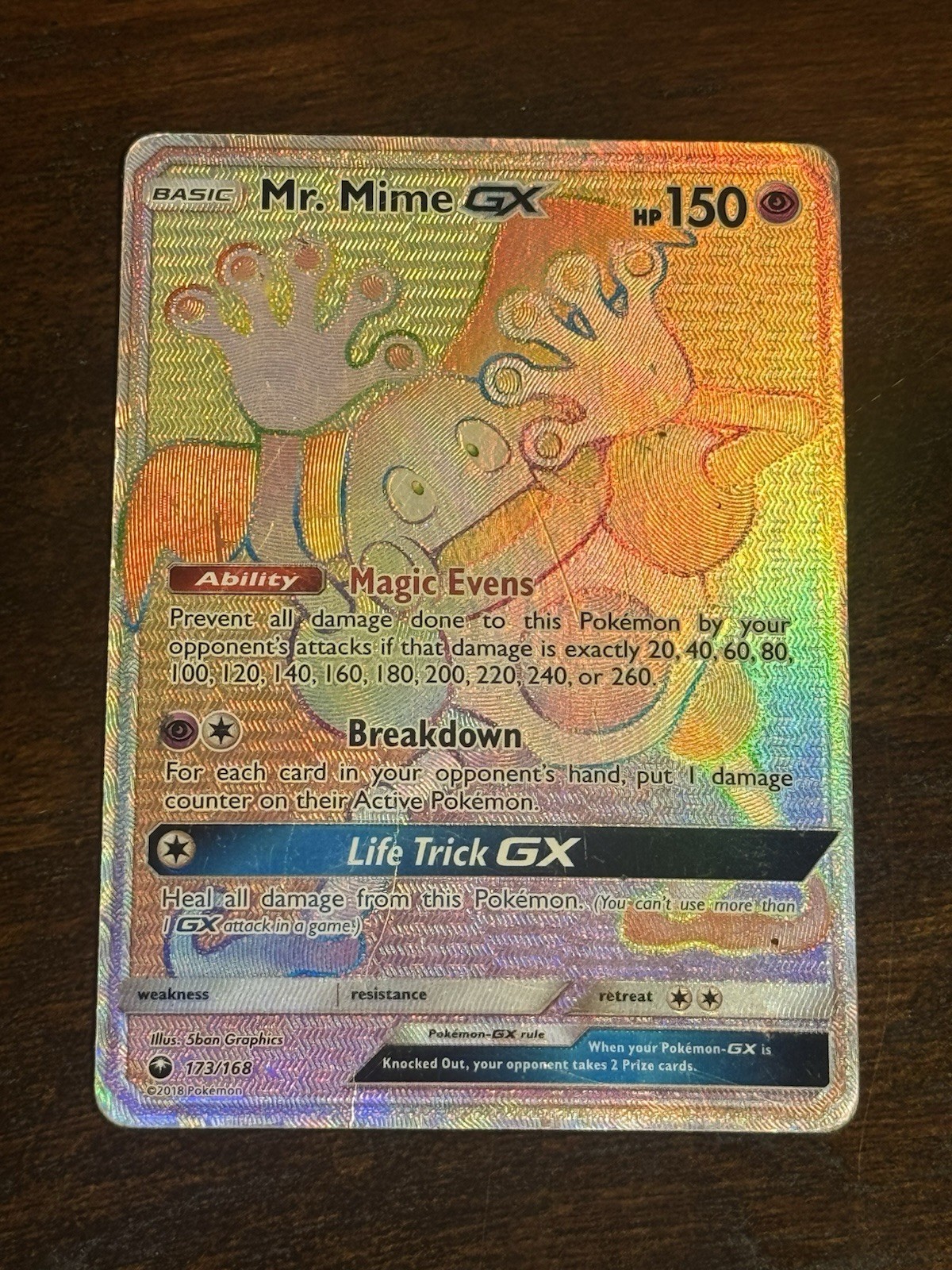Mr. Mime GX (Secret) 173/168 SM - Celestial Storm - Pokemon Card