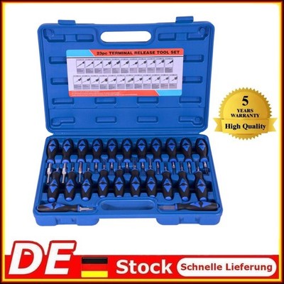 23tlg Auto Elektro Terminal Kabel Crimp Stecker Pin Entriegelung Werkzeug Kit DE