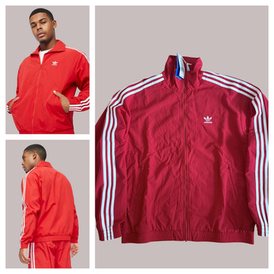 Adidas Originals Adicolor Woven Firebird Track Jacket Top Red Men s Sz L New $80