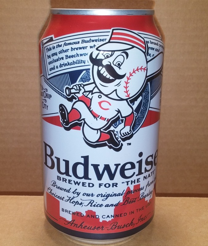 Cincinnati Reds Budweiser 12oz beer can Anheuser-Busch Company 2023 - EMPTY