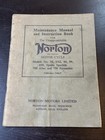 NORTON MOTORCYCLE MANUAL 1960s BOOK MODEL 99 88 ES2 50 750 ATLAS 650 SS