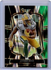 2025 Panini Select #166 Jayden Reed Black and Green Prizm Shock
