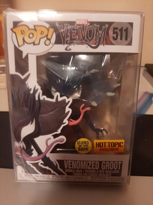 Funko POP! Marvel VENOMIZED GROOT #511 Glow in the Dark Hot Topic Exclusive