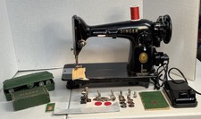 1955 Singer 201-2 Sewing Machine, Feet/Accessories, Buttonholer, SERVICED, VGC