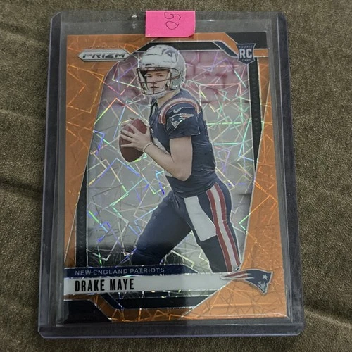 Drake Maye Orange Lazer prizm Rookie