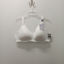 NWT White Catherines Back Hook Wireless Comfortably Cool Bra Size 50C