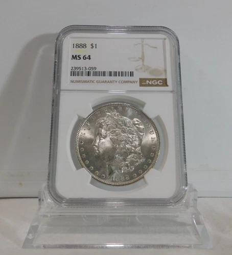 NGC PRICE GUIDE - $150!  1888-P  MORGAN Silver Dollar, NGC MS-64!