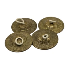 Vintage 4 Pc Brass Finger Cymbals Belly Dancing 