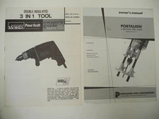 Montgomery Ward PowrKraft 3 in One Tool Drill Guide Parts List & Portalign Guide