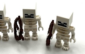 LEGO Skeleton Minecraft Minifigure w/Bow - Lot (4)