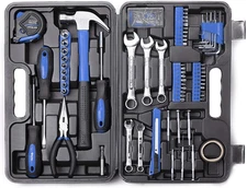 148-Piece Household Tool Set with Blue Storage Case - Complete DIY Kit