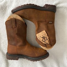 Rocky Mens 8.5M Packer Boots Brown Leather Lace Up Western Cowboy Work VTG 2843 ROCKY Western Men main image 3