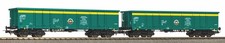 PIKO 28314 Scala HO Set due carri Eaos a carrelli PKP Cargo epoca V