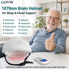 Near-Infrared Brain Therapy Helmet 1070nm PBM 280 Diodes for Depression Anxiety