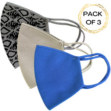 Masque visage lavable tricoté adulte réutilisable design solide mascarillas