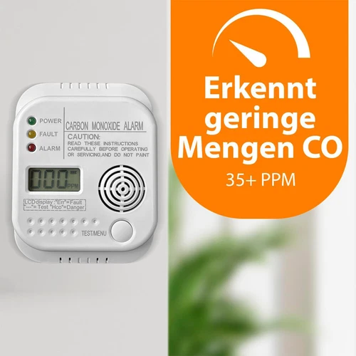 Kohlenmonoxid Melder CO Melder Gasmelder Warnmelder Kohlenmonoxidmelder LCD DHL - Bild 7 von 19