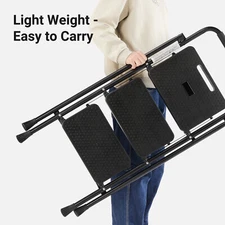 Folding Stool Ladder with Anti-Slip Pedal 800lbs Heavy Duty for Home and Outdoor