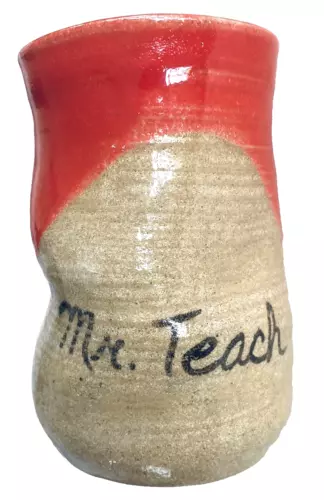 Teacher Mug Mr. Teach 90s Dad Gift Coffee Tea 5.5" Art Cup MCM English Professor