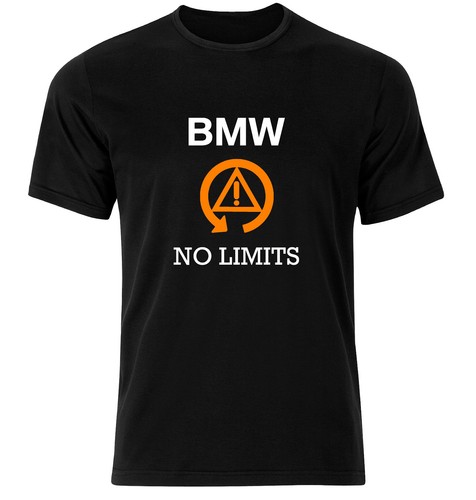 T-shirt BMW Traction Control No Limits - maglietta BMW nera - regalo auto per uomo