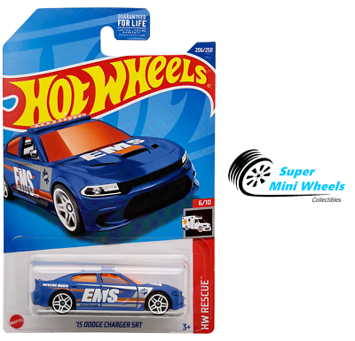 Hot Wheels 2022 #206 - '15 Dodge Charger SRT (Blue) | eBay