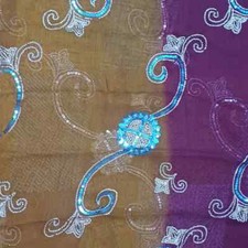 Heavy Vintage Dupatta Georgette Sequined Embroidered Long Stole Wrap scarf Hijab