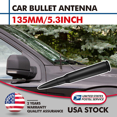 Modigt 5.3 inch 50CAL Black Bullet Antenna For NISSAN TITAN&TITAN XD 04-21+Screw
