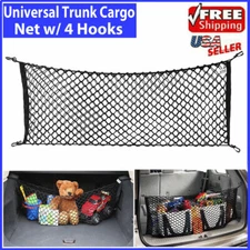 Trunk CARGO NET Car Nylon Elastic Mesh Organizer Truck SUV Universal 4 Hook Rear