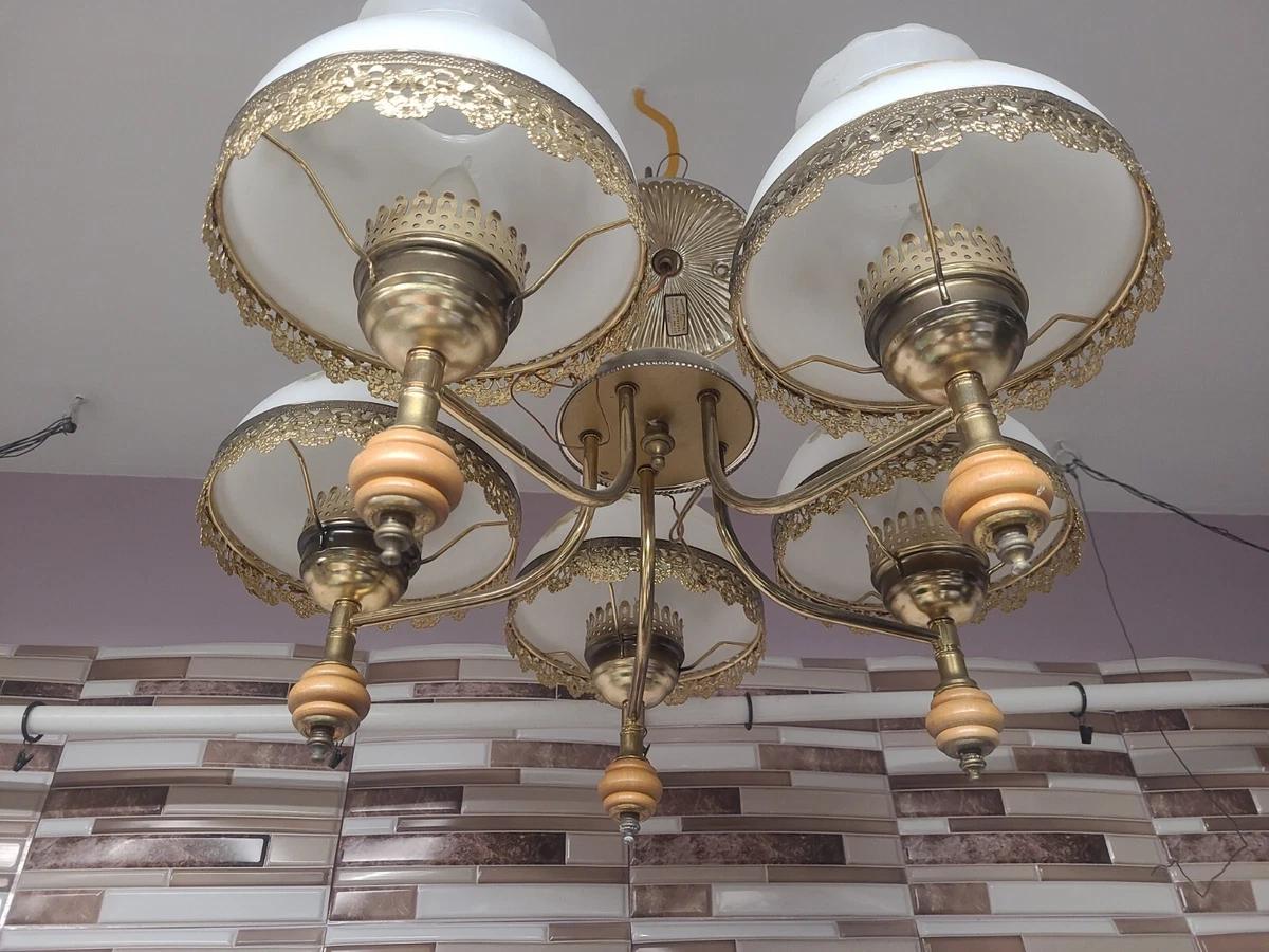 Hurricane chandelier sale glass shades