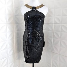 New Vintage Y2K Niteline Sequin Cocktail Dress Roufogali Stretch Prom Formal 10