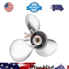9.25 x 9 Stainless Outboard Boat Propeller for Mercury Tohatsu 9.9-20hp 14tooth