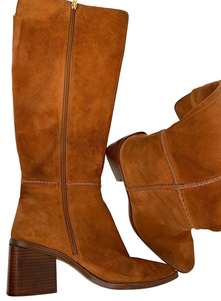 Vince Camuto Kaleeca 11M Tacón Grueso Gamuza Botas Altas con Cremalleras Laterales K10076 Foto 4 de 4