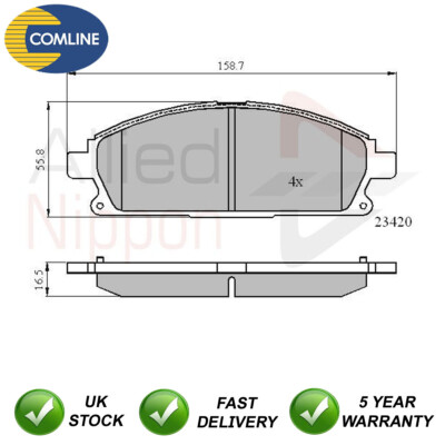 Brake Pads Set Front Allied Nippon Fits Nissan X-Trail 2001-2013 #1