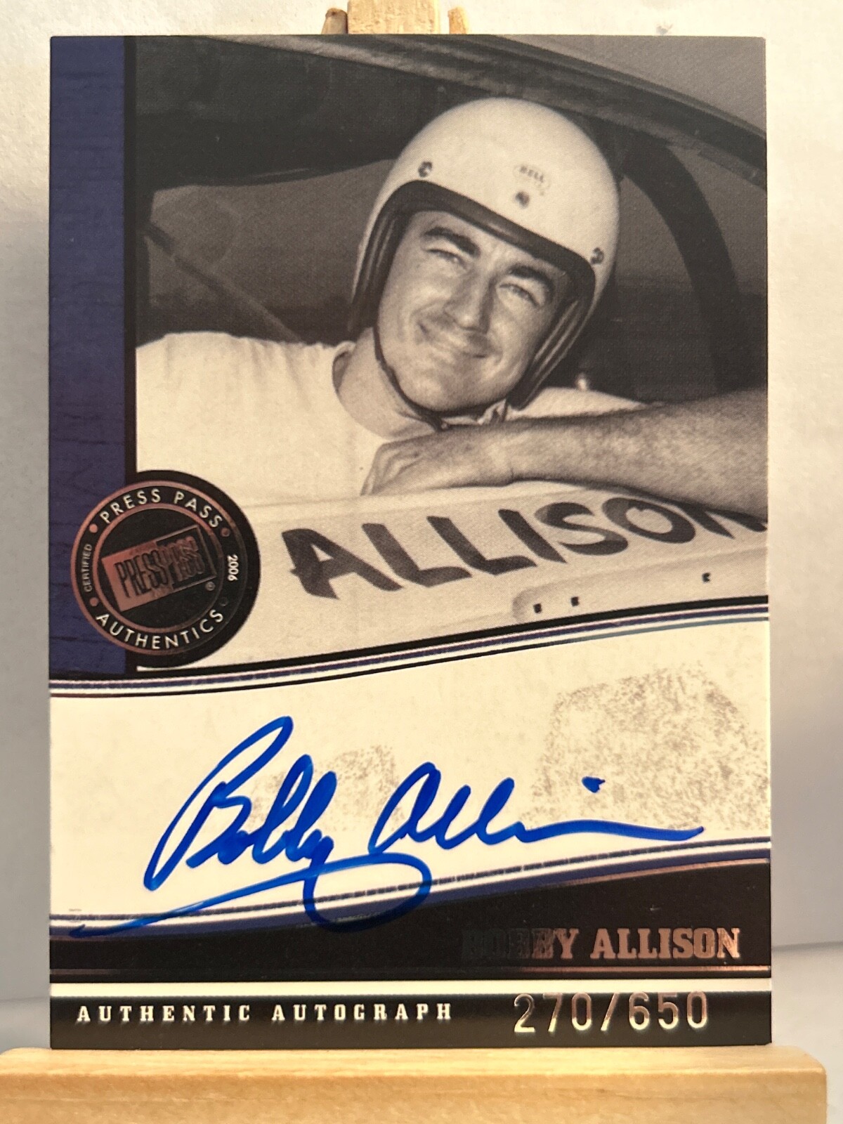 Bobby Allison Autographed Signed 2006 Press Pass Legends Gold card 270/650 