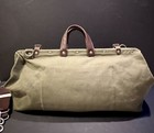 Gotham Textile Cotton Canvas & Leather Olive Green Weekender Duffle Tool Bag — photo 2