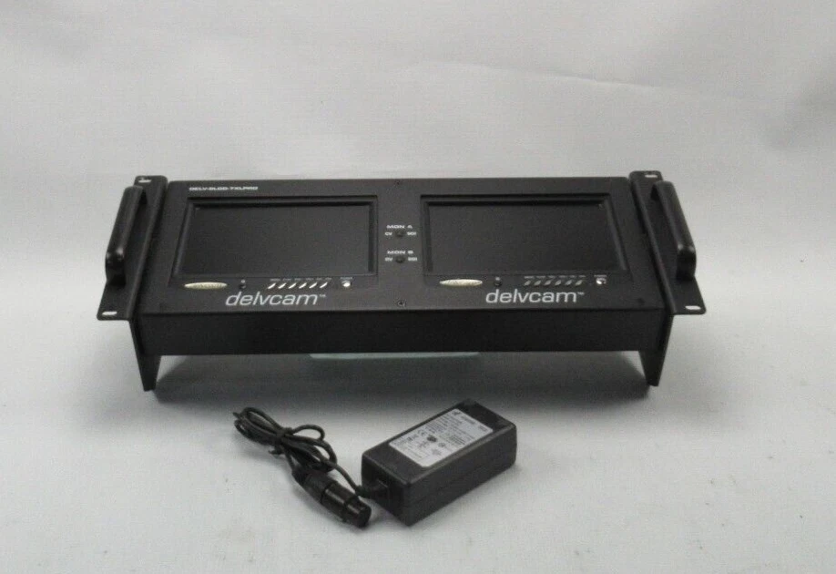 Delvcam DELV-RCLCD Dual 7" Rack Mount LCD Monitor DELV-2LCD-7XLPRO - Image 3 of 4