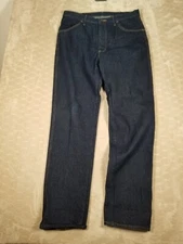 VTG Rustler Western Wear Denim Jeans Dark Wash Hardly Worn Tag 36x34 Fits True