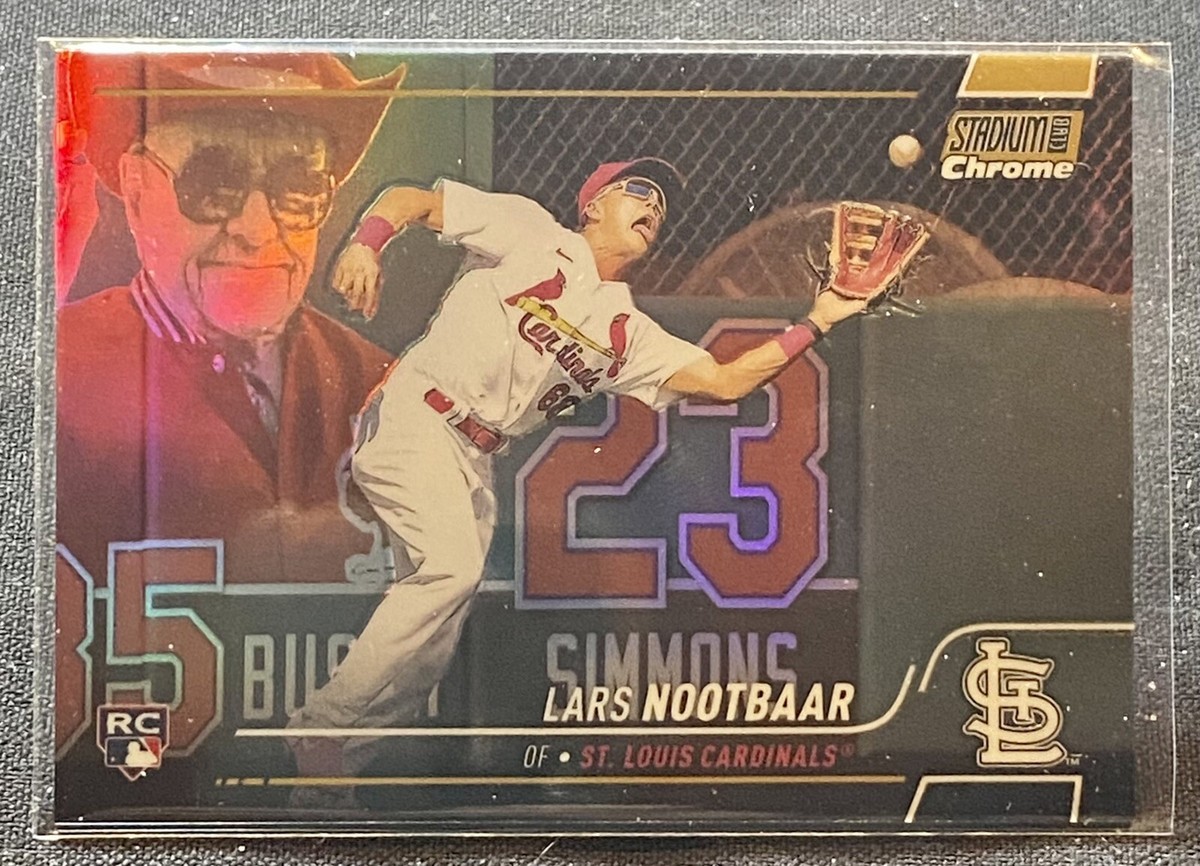 2022 Topps Stadium Club Chrome Lars Nootbaar Gold REFRACTOR /50 Rookie Cardinals