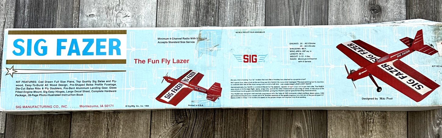 New Sig Fazer RC Model Airplane Kit RC-68