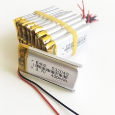 10 x 3.7V 400mAh Lipo Polymer Rechargeable Battery Cell 502040 For MP3 PDA GPS