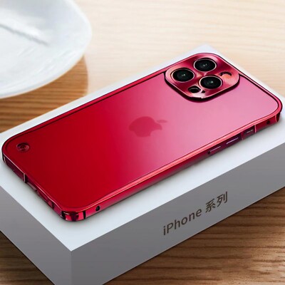 For iPhone 15 Pro Max Plus - Metal Bumper Frame Camera Lens Protection Case