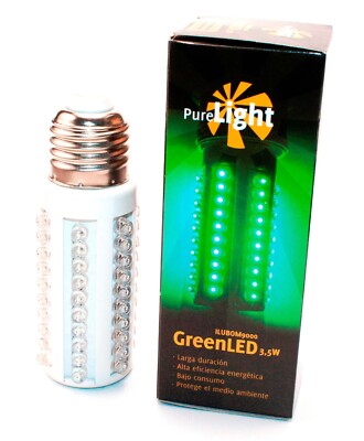Pure Light Green LED 3,5 Watt Arbeitslampe E27 Sockel grünes Pflanzenlicht