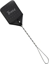 Trieez 17.5" Sturdy Leather Fly Swatter - Heavy Duty Flyswatter with Durable Met
