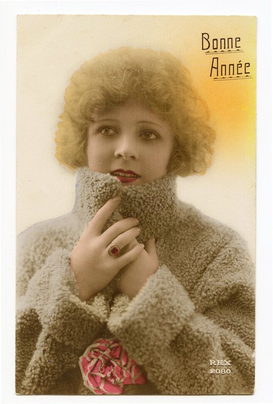 1920s Glamour Glamor PRETTY LADY Flapper Fashion French  photo postcard