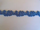 CHINA BLUE DESILLES CALAIS GUIPURE LACE 30MM sold by the meter