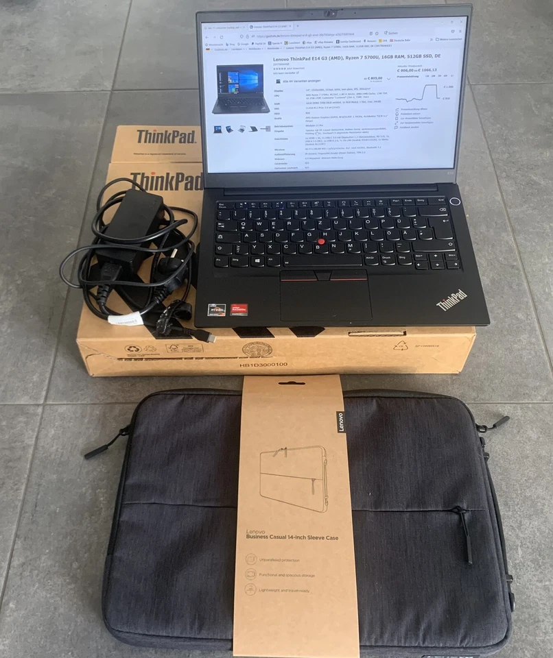 Lenovo ThinkPad E14 · Ryzen 7 5700U · 16GB · 512GB, Foto 1 von 5