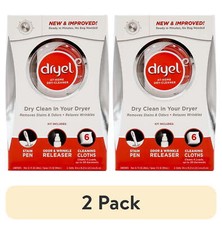  2 pack Dryel At Home Dry Cleaner Starter Kit with 6 Cleaning Cloths,Fresh Scent