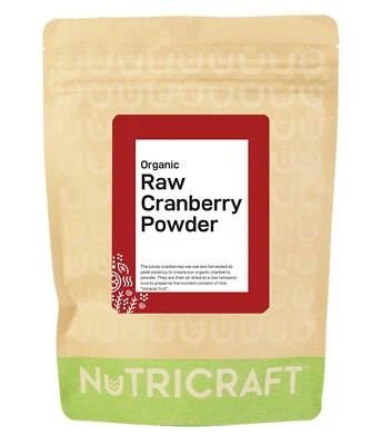 250g organic CRANBERRY powder by NUTRICRAFT™ - Air dried EU cranberries - raw