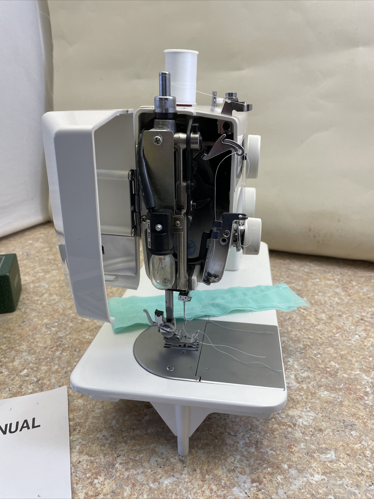 Necchi Heavy Duty Sewing Machine Model 3102FB Good Condition! W/ Extras