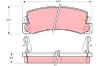 TRW GDB730 Bremsbelagsatz, Scheibenbremse FüR Holden, Toyota