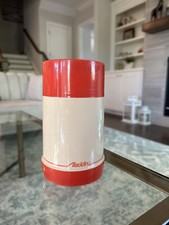VTG 80's Aladdin Red & Tan Pint Wide Mouth Thermos/Cup #240/44/040A Made in USA